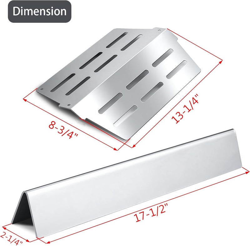 Charbrofire Genesis 7620 7621 Flavorizer Bars 65505 Heat Deflectors Replacement Parts for Weber Genesis Grill Parts 300 Series with Front Control Knob E-310 E-320 E-330 S-310 S320 S-330 EP-310 EP-320 EP-330 - Image 3